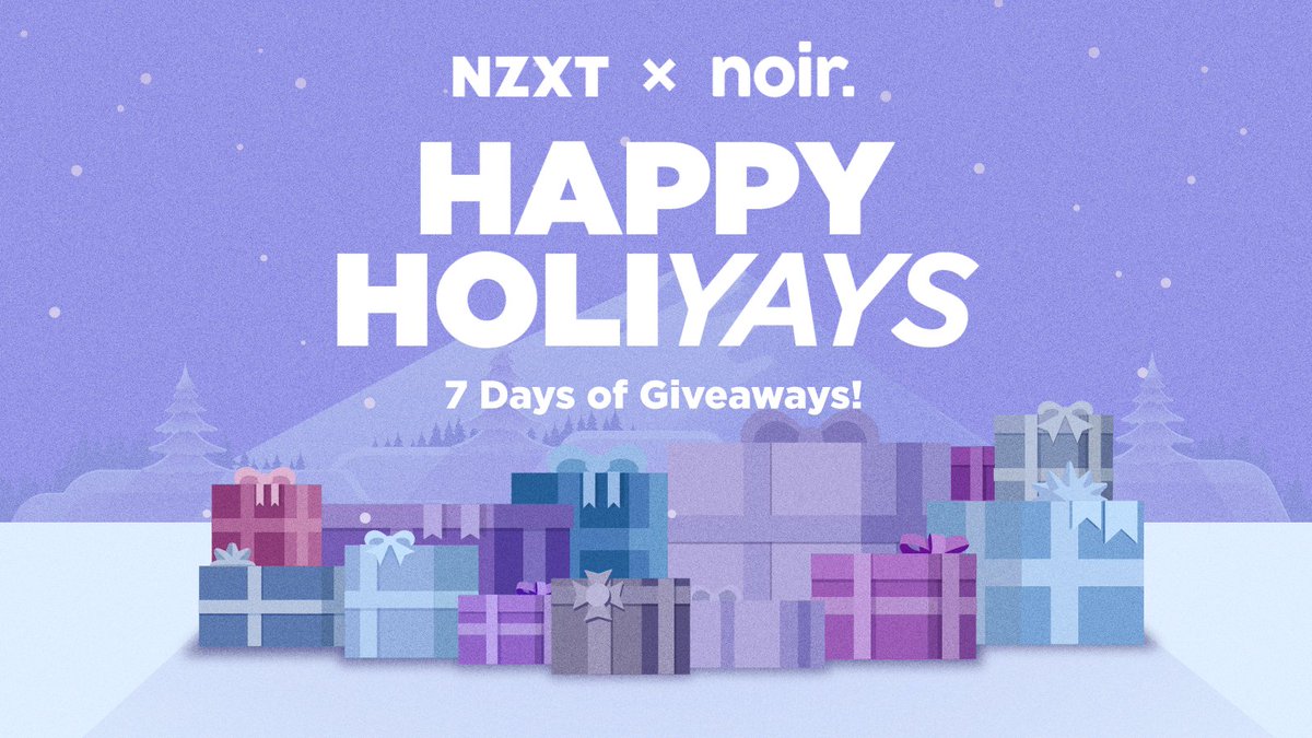 Happy #Holiyays!

NZXT and @TheNoirNetwork have teamed up to bring you 7 epic days of giveaways starting tomorrow! 

Make sure to follow and turn on those notifications so you don’t miss out... 

Spoiler alert: a free PC may be involved 👀
