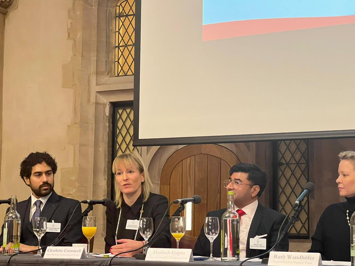UK Open Banking (@ukopenbanking) on Twitter photo OBIE trustee <a href="/ccrosswell/">Charlotte Crosswell OBE</a> joined the <a href="/cityoflondon/">City of London</a> “Open Banking to Open Finance” panel this morning to discuss the need for maintaining momentum in #openbanking and which approaches have been most successful in the global context <a href="/SVR13/">Siddharth Venkataramakrishnan</a> <a href="/ciaranromalley/">Ciaran O'malley</a> <a href="/madushgupta/">Madush Gupta</a> <a href="/RWandhofer/">Dr. Ruth Wandhofer</a> OBIE trustee <a href="/ccrosswell/">Charlotte Crosswell OBE</a> joined the <a href="/cityoflondon/">City of London</a> “Open Banking to Open Finance” panel this morning to discuss the need for maintaining momentum in #openbanking and which approaches have been most successful in the global context <a href="/SVR13/">Siddharth Venkataramakrishnan</a> <a href="/ciaranromalley/">Ciaran O'malley</a> <a href="/madushgupta/">Madush Gupta</a> <a href="/RWandhofer/">Dr. Ruth Wandhofer</a>