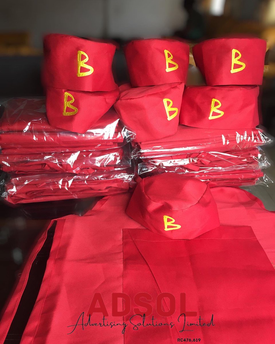 adsolmedia's tweet photo. Ready to get cheesy?! 

We had the chance to work with the newly launching joint franchises in Lagos, Nigeria @MrBIGGSNIGERIA x @Debonairsng to customize 100+ red aprons, black aprons and black hats.

Slide into our DMs for yours! 

#mrbiggs #debonairspizza #brandeditems https://t.co/sXTNFZWC8E