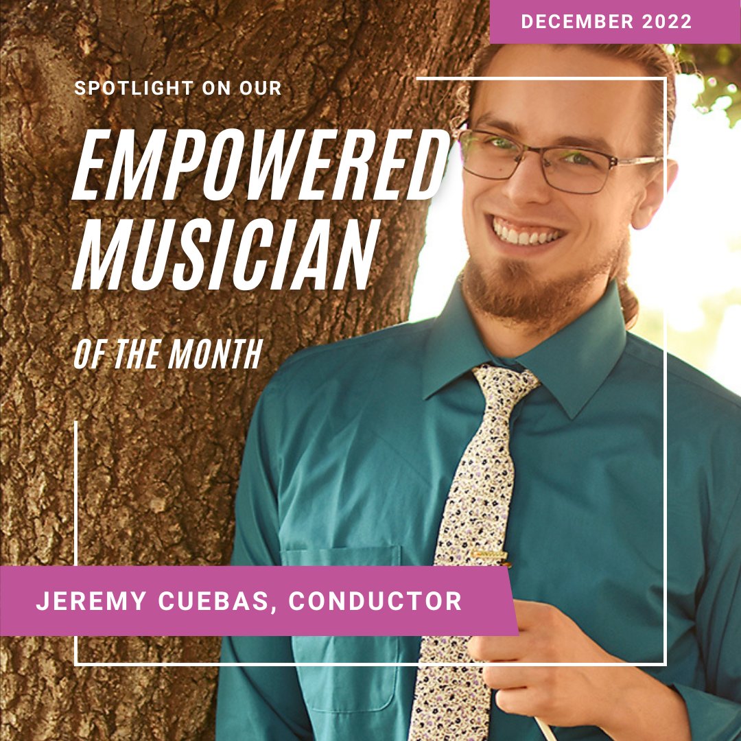 TheEmpoweredMu1's tweet photo. Say hello to our Empowered Musician of the month, conductor Jeremy Cuebas! Stay tuned for Jeremy's insights on achieving a sustainable and empowered career in the classical music industry. Learn more about Jeremy at https://t.co/CWPAiEAyVI

#conductorsoftwitter @CuebasConducts https://t.co/e7r6IWKoVY
