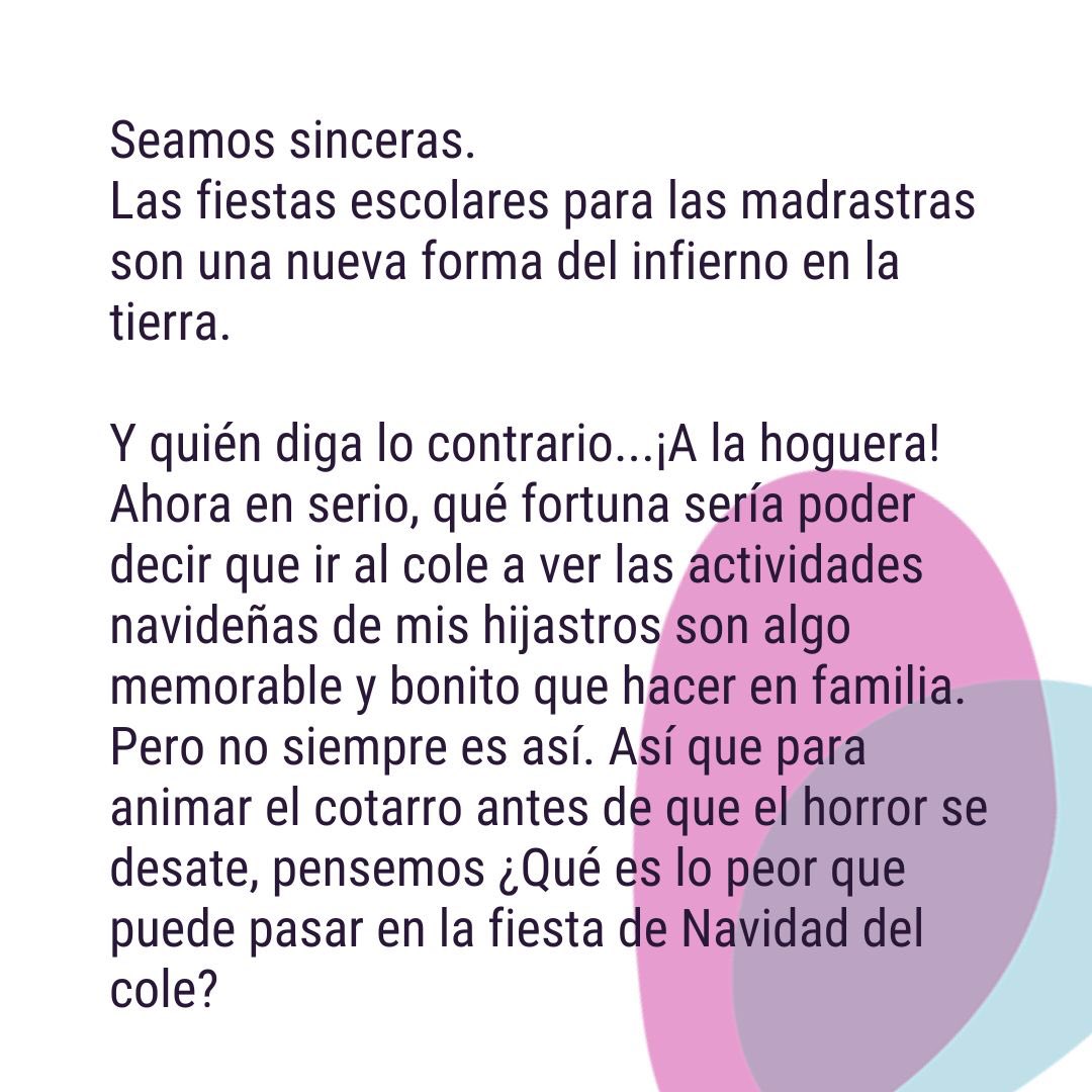 SerMadrastra's tweet photo. Ya llega, pistoletazo de salida a las fiestas de navidad y todo lo que conllevan. Le echamos un poco de humor? https://t.co/iIDOI2XPqd