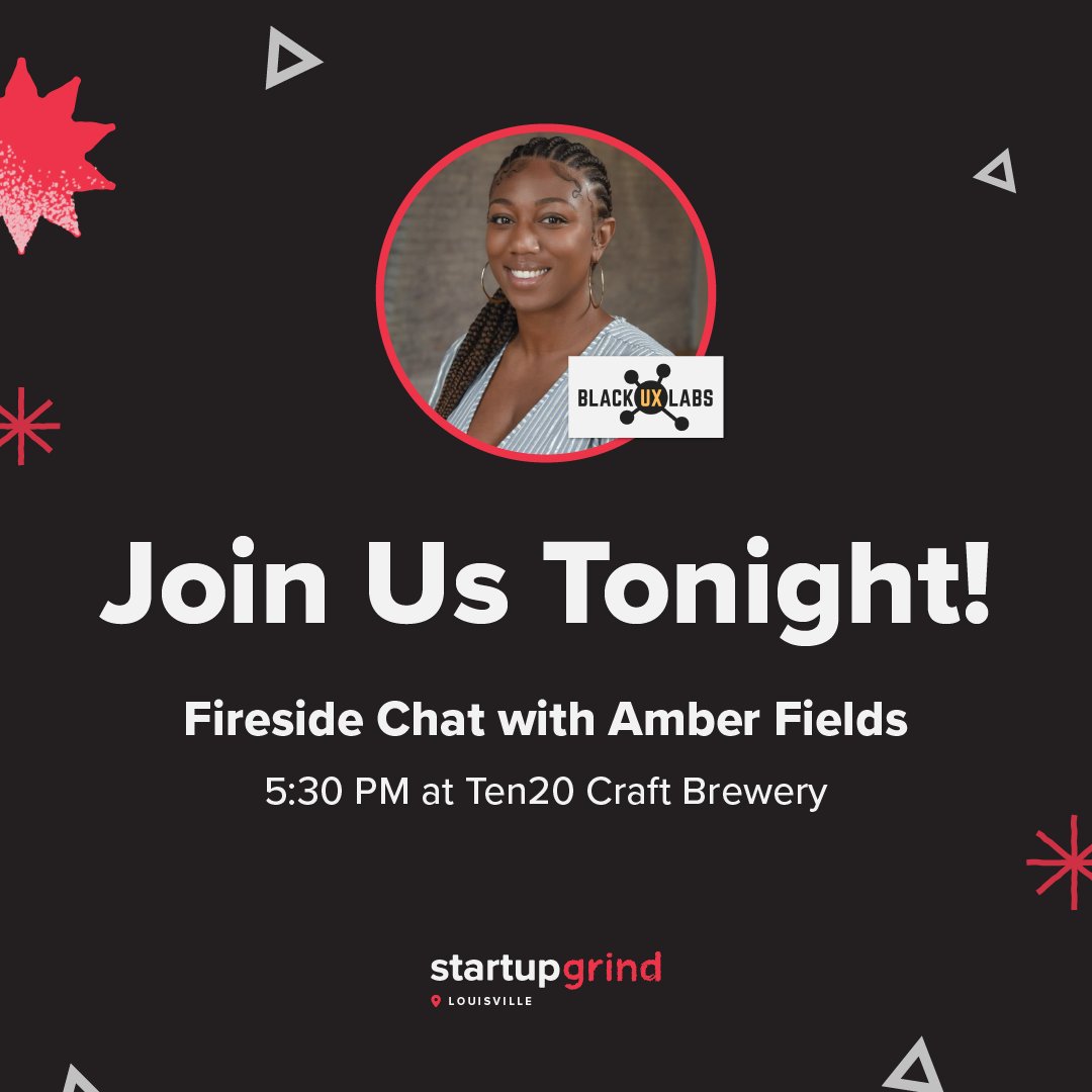 Tonight is your last chance to attend a Fireside Chat before the new year! Pop on over to @ten20beer Butchertown at 5:30PM and learn all about Amber's entrepreneurial journey and how she founded her startup, <a href="/labs_ux/">BlackUXLabs</a>.

Register now at qrco.de/bd80vp