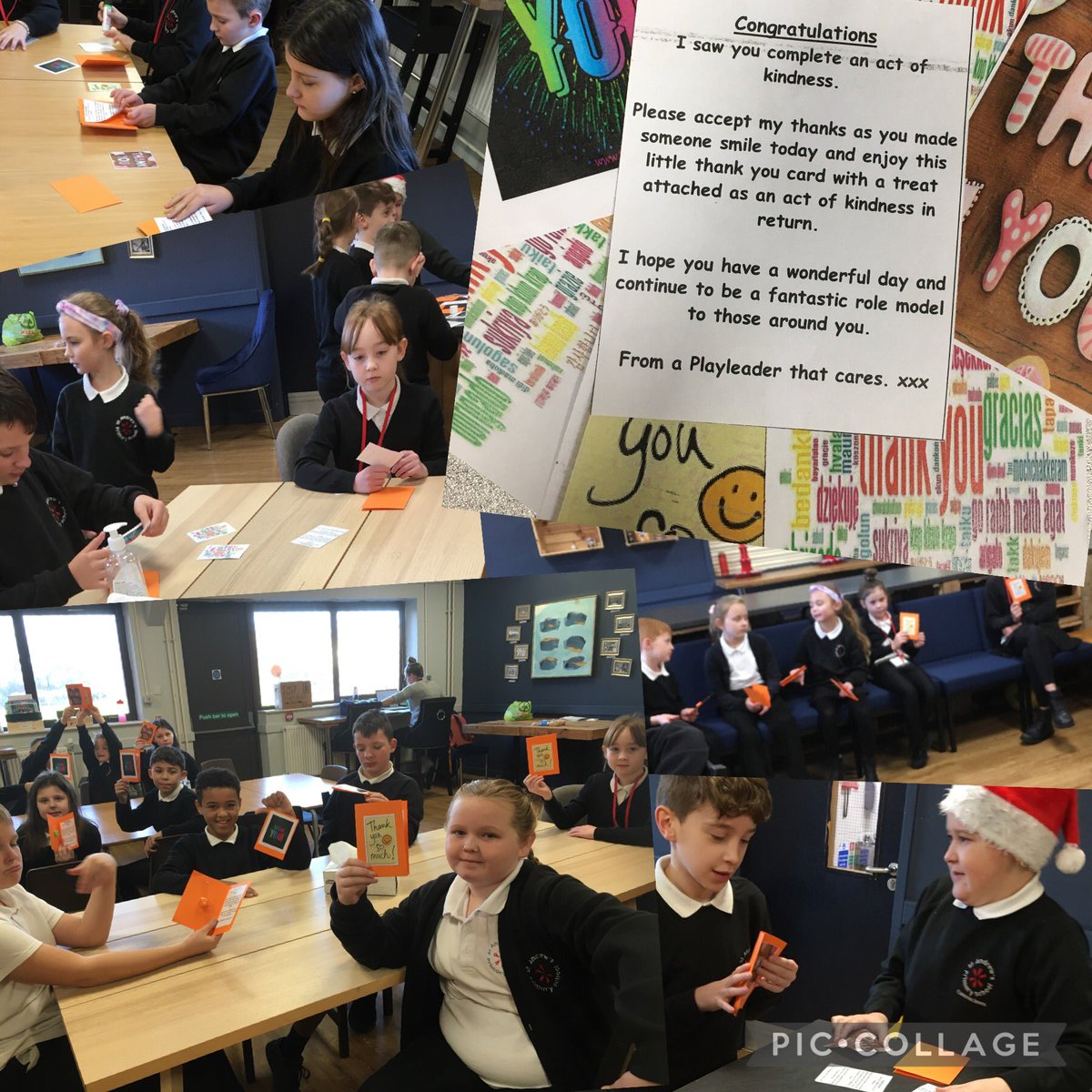 MissDohertyELSA's tweet photo. Today the Play Leaders made thank you cards to give out as a little reward for acts of Kindness they witnessed throughout the day. Each card also included a little treat 🤩💫 @5tAndrews #SAPSH https://t.co/3h2x9tSAaE
