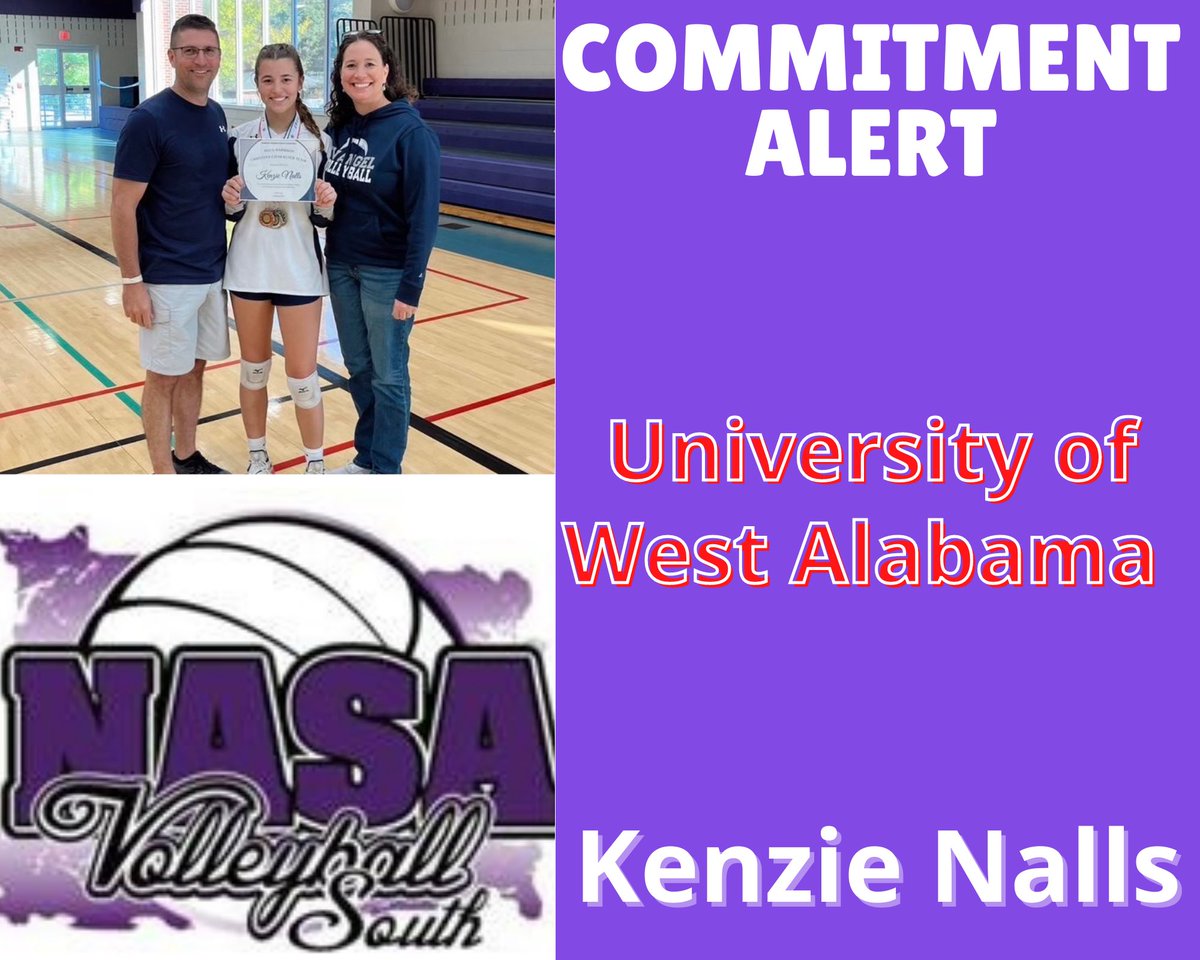 NASAVB's tweet photo. π¨ COMMITMENT ALERT π¨
Congratulations to Kenzie Nalls (NASA South 18 Amanda) on her commitment to continue her academic and volleyball career at the University of West Alabama!
#NASAProud #nasadifference https://t.co/pcIHF0nC2t