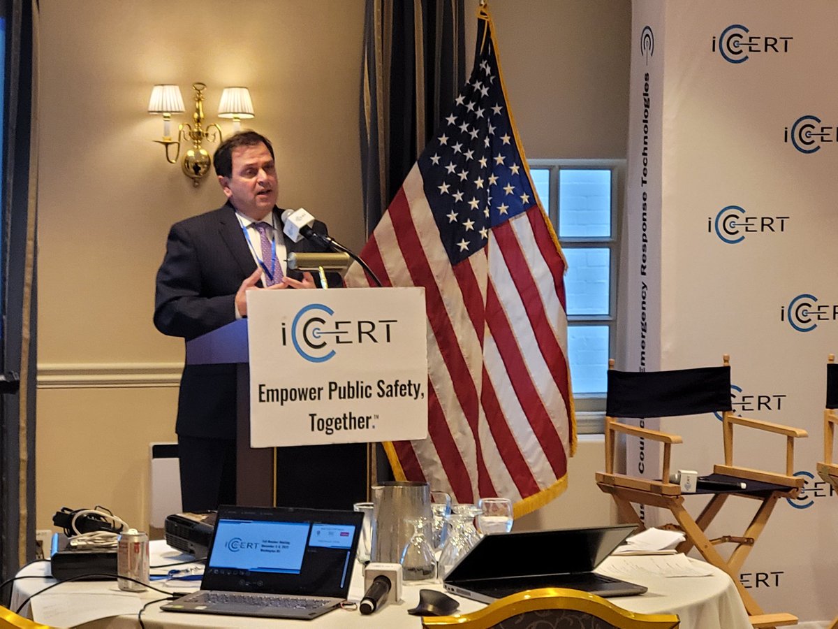 The #iCERTFall member meeting is off and running with our morning keynote speaker, <a href="/DHSgov/">Homeland Security</a>-CISA, Dep. Exec. Asst. Director for Emergency Communications, Vincent DeLaurentis. #NG911 #iCERT