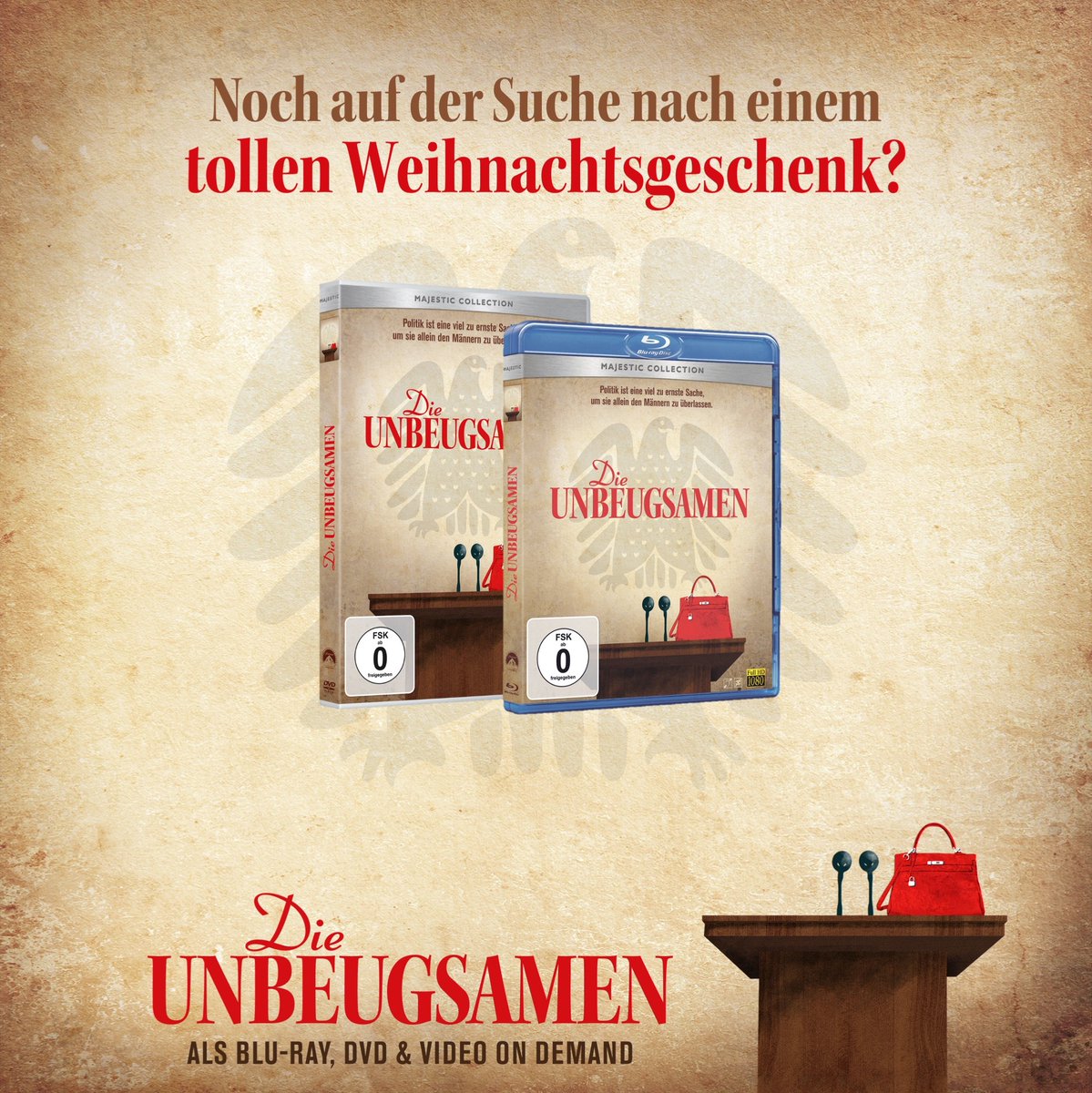 Wir hätten da einen Vorschlag...

DIE UNBEUGSAMEN - als DVD, Blu-ray und Video on Demand erhältlich!