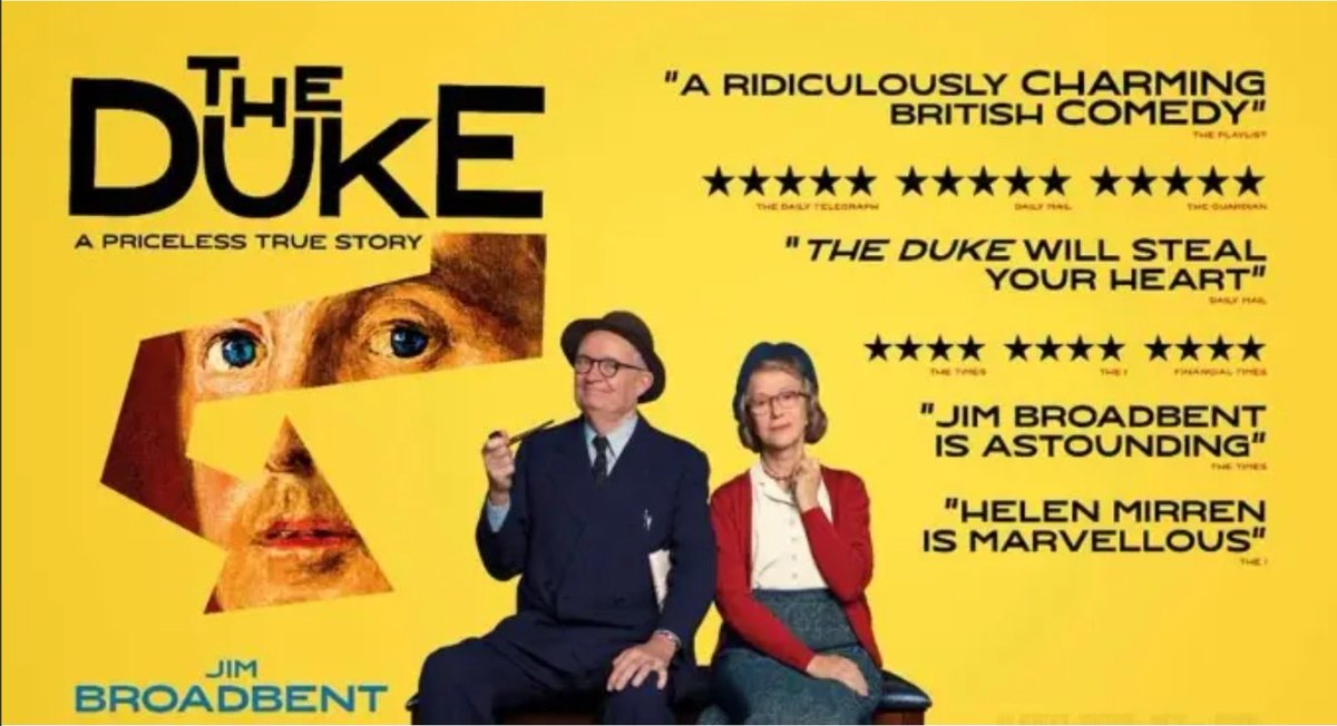 Delighted to have been shortlisted for the 2023 Writers’ Guild of Great Britain Award for Best First Screenplay for ‘The Duke’ starring Oscar winners Dame Helen Mirren and Jim Broadbent. Co-written with Richard Bean and directed by the late and very great Roger Michell