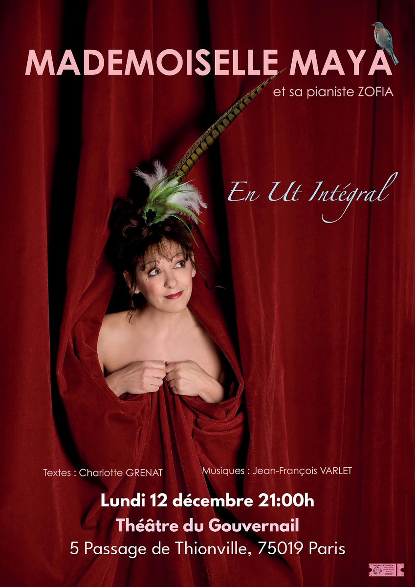 labelth's tweet photo. #evenement 'Mademoiselle Maya en ut intégral', c'est un spectacle culte né en 2011 joué un peu partout en France. Vous savez quoi ? Mademoiselle Maya, divette de Feydeau, revient au Gouvernail le 12 décembre ! #chanson #humour #Paris @helloasso @BilletReduc @BCritique https://t.co/yETVWDjkwy