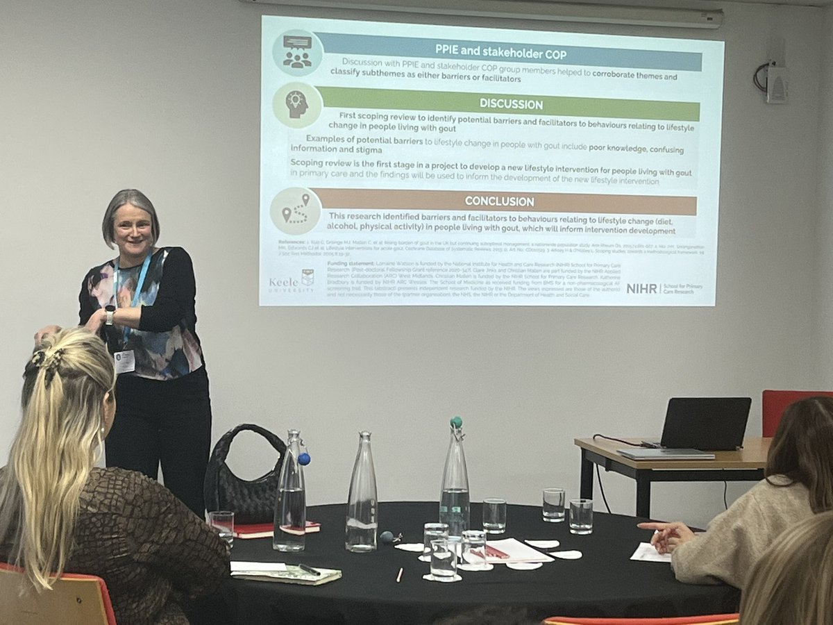 Fab presentation from <a href="/lwatsonRD/">Dr Lorraine Watson RD</a> highlighting importance of conducting PPIE work as part of research and raising awareness of role of diet in #gout #BDAResearch