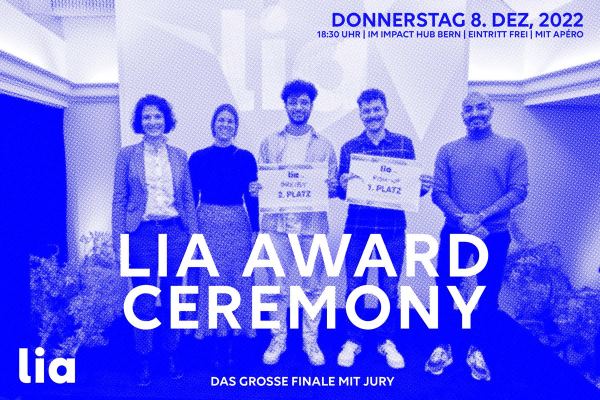 Impact Hub Bern (@impacthubbern) on Twitter photo Vor einem Monat kennengelernt - nun werden die fünf Finalistinnen & Finalisten an der LIA Award Ceremony im <a href="/impacthubbern/">Impact Hub Bern</a> vor Publikum & Jury pitchen. 🎫 Am Do, 8. Dez 2022 ist es soweit 🏆🤩💐 Und du kannst dabei sein.👀 leaninnovationaward.ch/teilnehmende-2… 🎫👉rebrand.ly/lia-award-cere… Vor einem Monat kennengelernt - nun werden die fünf Finalistinnen & Finalisten an der LIA Award Ceremony im <a href="/impacthubbern/">Impact Hub Bern</a> vor Publikum & Jury pitchen. 🎫 Am Do, 8. Dez 2022 ist es soweit 🏆🤩💐 Und du kannst dabei sein.👀 leaninnovationaward.ch/teilnehmende-2… 🎫👉rebrand.ly/lia-award-cere…