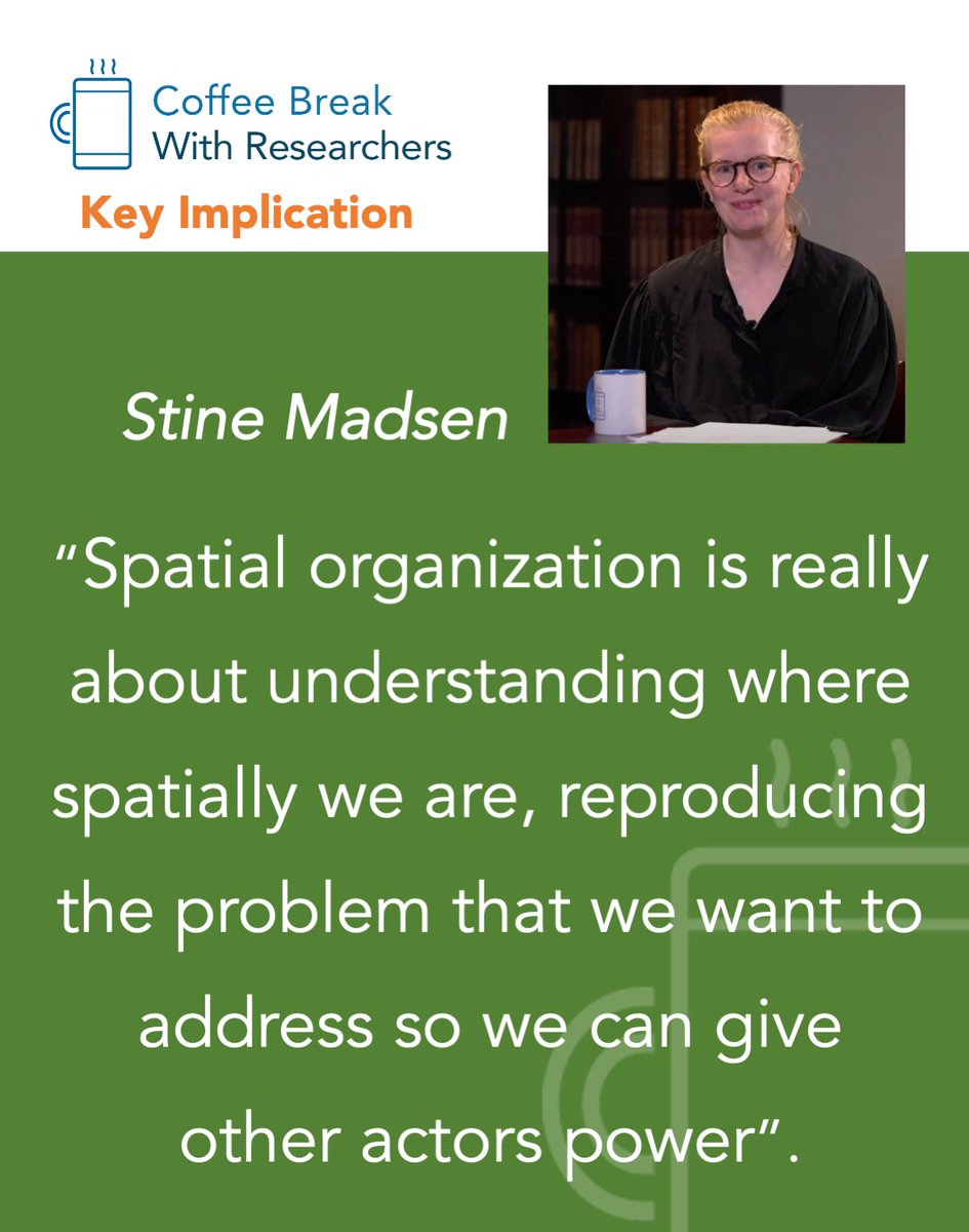 WithResearchers's tweet photo. #KeyPolicy implication of this week's coffee break with @StineHJMadsen about #spatial #organization! @CIRCLE_LU @lunduniversity https://t.co/J6PrPFOwFa