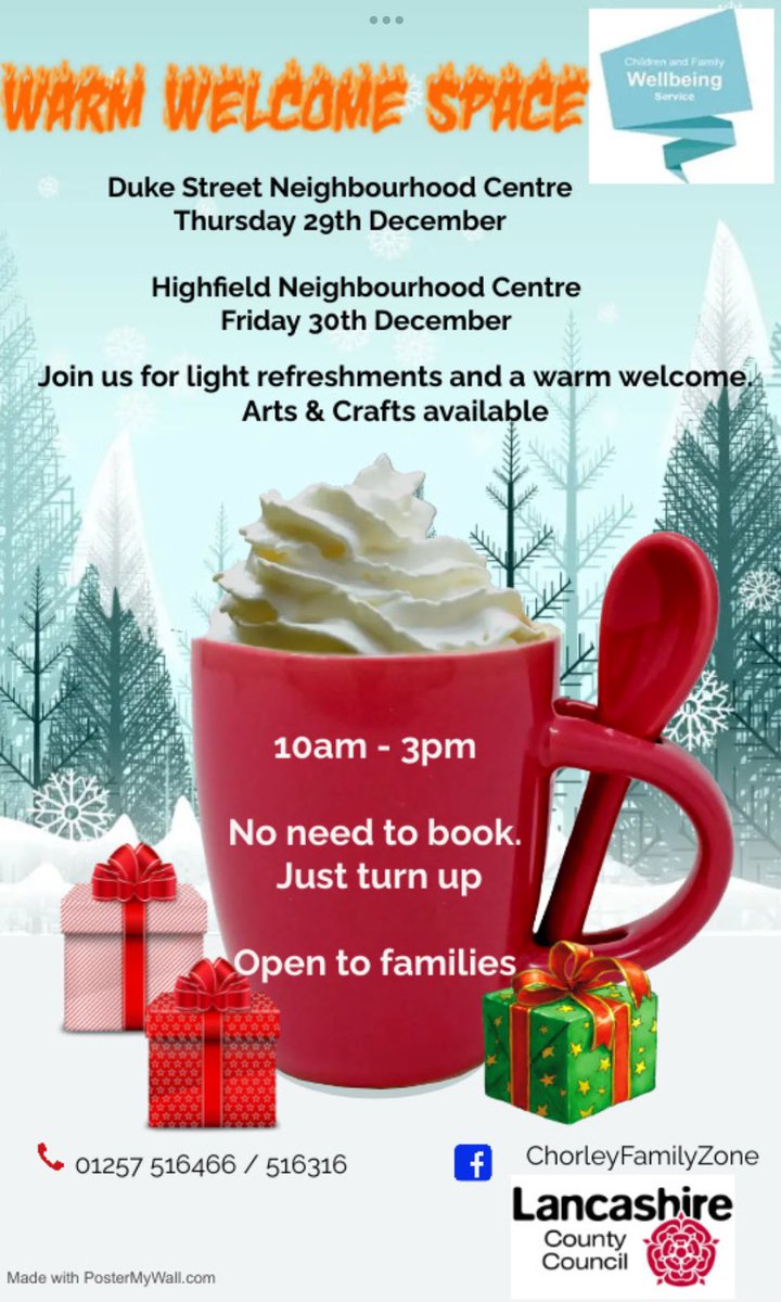 ClaireGreenway4's tweet image. This is a lovely idea to help support families this Christmas. Everyone @StJamesChorley is welcome to attend. You can just turn up. Please retweet.