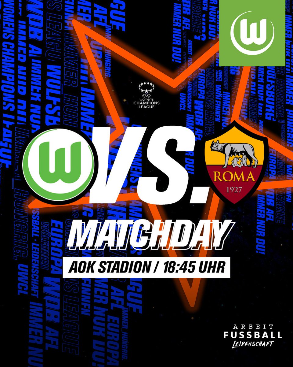 👑 S-P-I-E-L-T-A-G 👑

🏟➡ vfl.ink/i2Php
📺➡ DAZN und YouTube (vfl.ink/LmueZ)

#WOBASR #UWCL #VfLWolfsburg