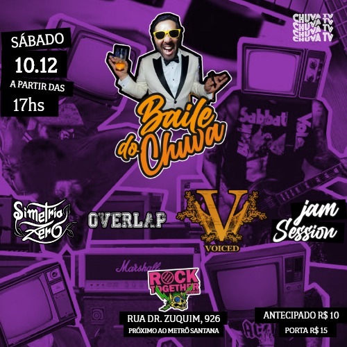 SimetriaZero's tweet photo. 📢ALÔ, 011‼️
VAI TER BISCOITO NO BAILE DO CHUVA‼️
👉🏻SÁBADO 10/12 - AS 17:00.
VAI ROLAR SHOW DAS BANDAS:
▪️Overlap
▪️Voiced
E AINDA VAI ROLAR UMA SUPER JAM SESSION COM VÁRIOS MÚSICOS‼️

📍LOCAL:
@rocktogetherstudio - RUA DOUTOR ZUQUIM - 926 - PRÓXIMO AO METRÔ SANTANA - SP. https://t.co/CCoJOkay3z