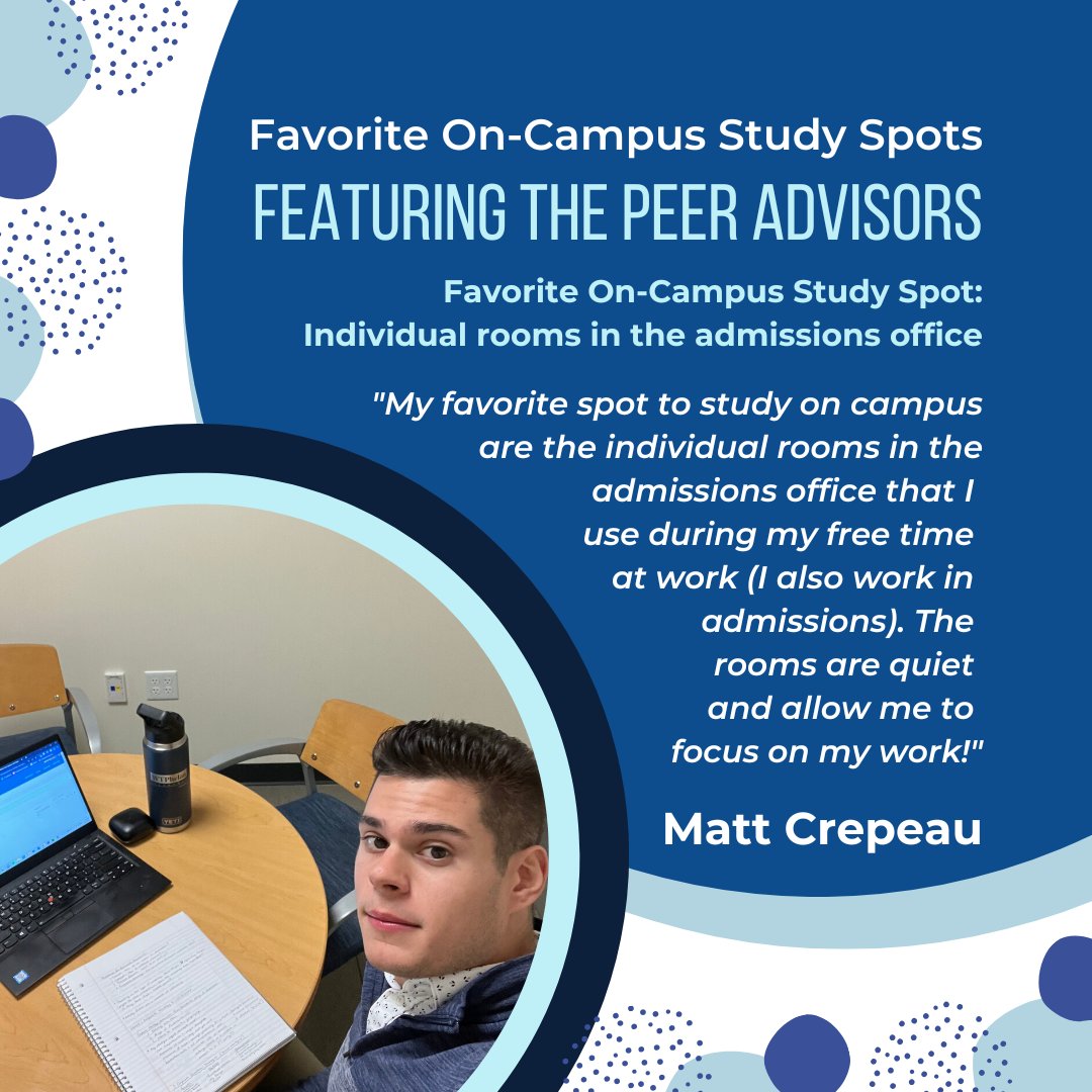 bentleyadvising's tweet photo. Today we're featuring Matt's favorite study spot on campus, stay tuned for more great study spots! https://t.co/D803gslpNA