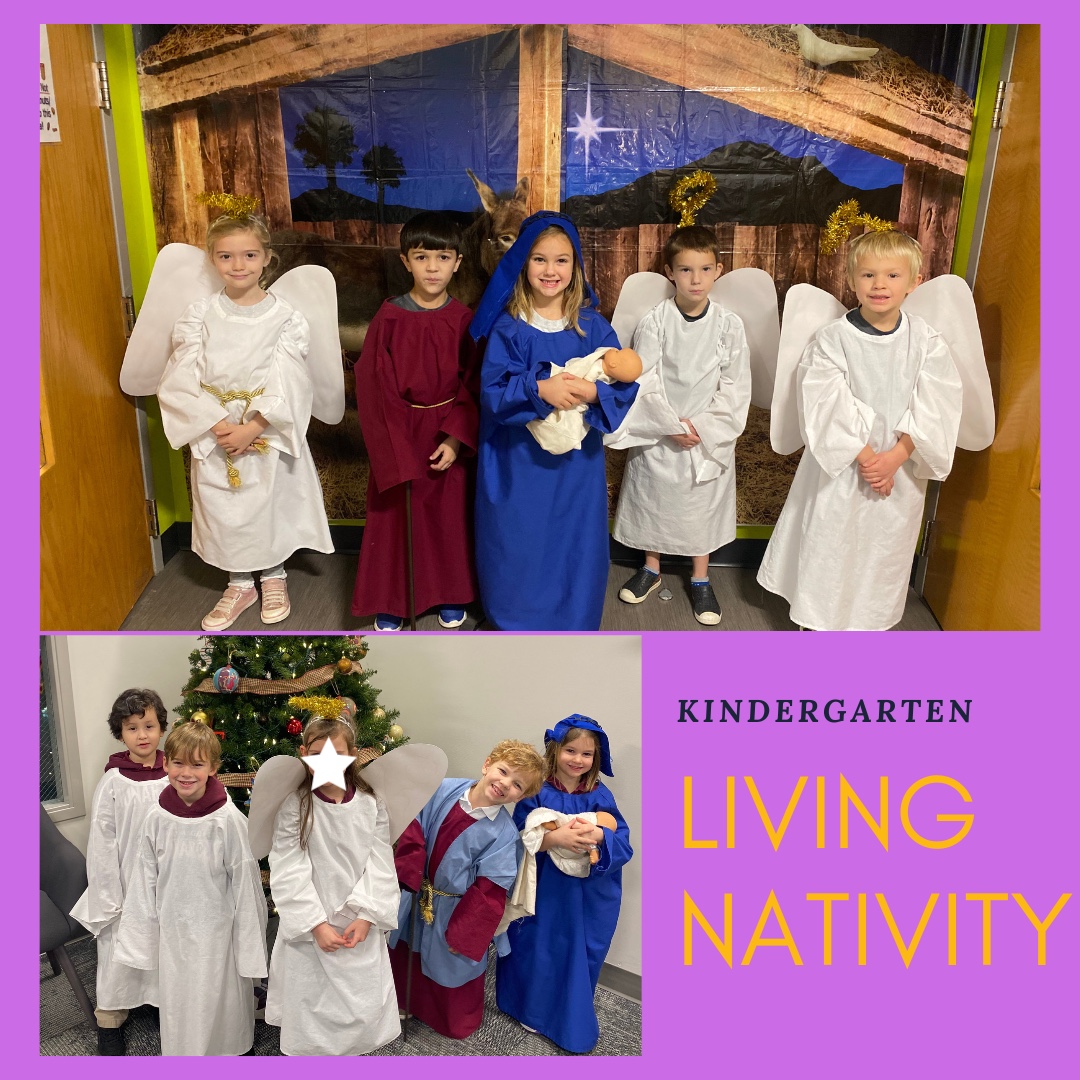StmmNC's tweet photo. Have you heard the good news? Our Kindergarten students are excited to share that a baby will be born in Bethlehem soon! #wepray #welearn #wecare #livingnativity https://t.co/AUOlY9YEoJ