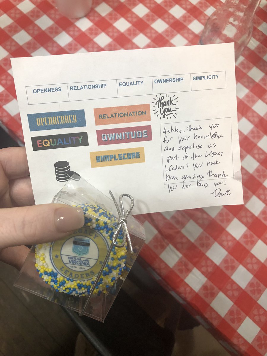 Thank you <a href="/Dave4EdTech/">Dave Dick, Ed.S</a> for the thoughtful note and gift! #VSTE22 #LegacyLeader