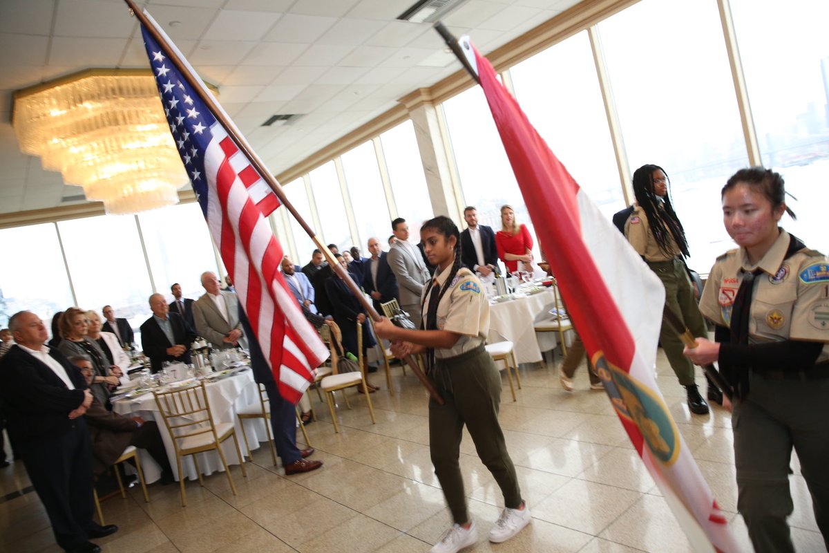 ScoutingNYC's tweet photo. Congrats to the Honorees of the 65th Brooklyn Luncheon for Scouting! Thank you, Peter Volandes, Jimmy Barnes &amp; George Mentonis! Special thanks to @investorsbank @nationalgridus Volmar Construction, Promethean Builders, Kamco, and Saints Constantine and Helen Cathedral https://t.co/vTsmWcJ5ix