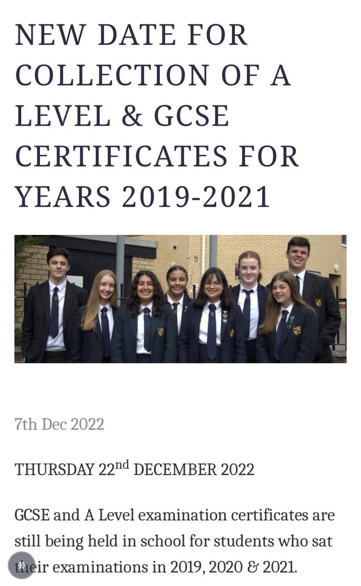 Stanwell school on twitter information for former pupils a second