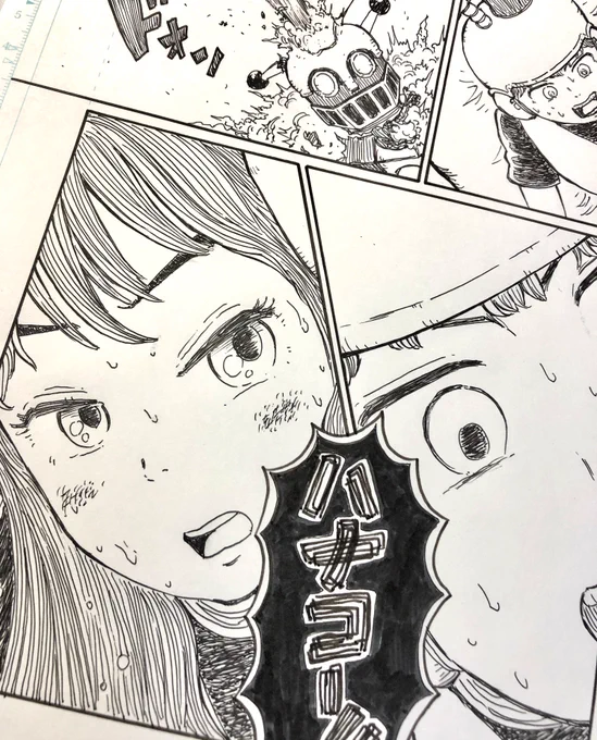 うわ〜今日はもう7日!なのでスピードアップして描いてます💦 