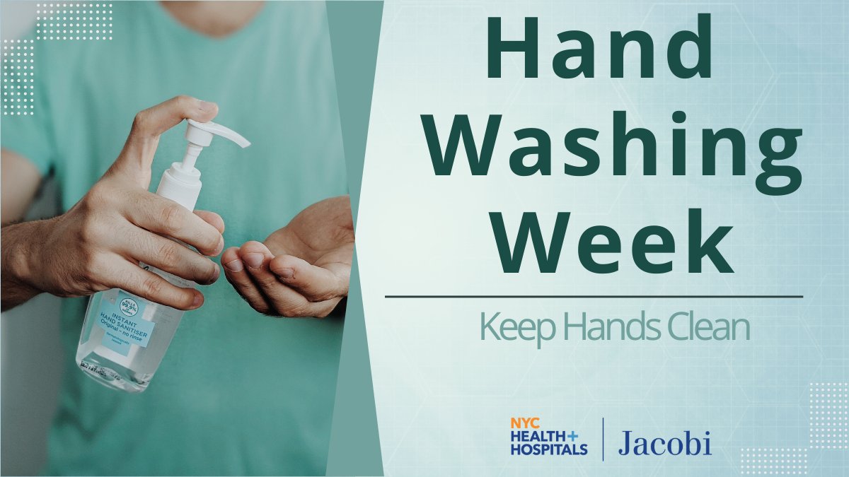 JacobiNCBHosp's tweet photo. This week is National #HandWashingWeek! Hand washing is one of the best ways to protect yourself and your family from getting sick. If soap and water are not readily available, use a hand sanitizer with at least 60% alcohol to clean your hands. #HealthTips #JacobiStrong https://t.co/JwDi9IqGeC
