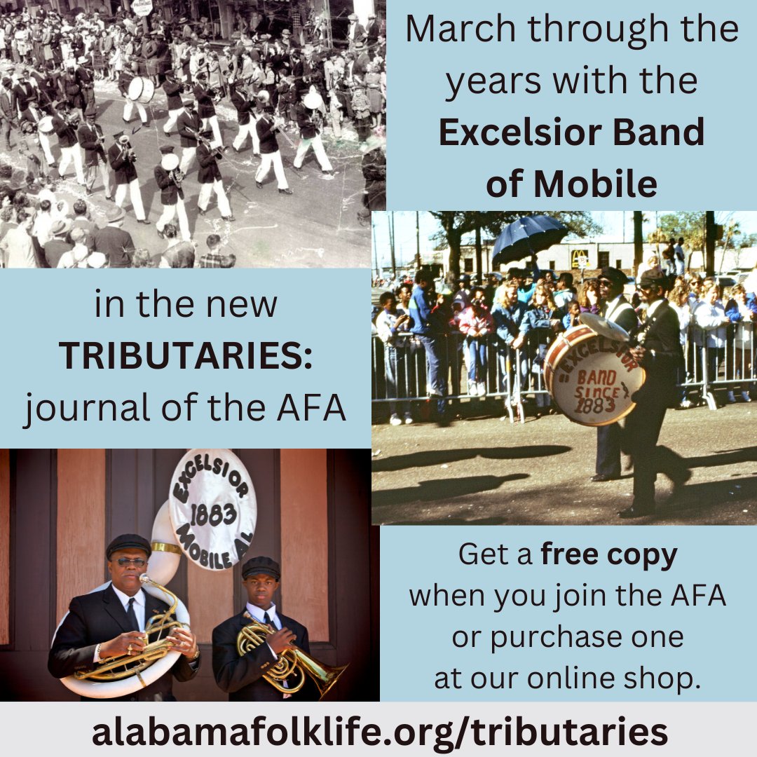 Thrilled to feature the matchless #ExcelsiorBand of #MobileAlabama in the new TRIBUTARIES! Big thanks to <a href="/emmyru91/">Dr. Emily Ruth Allen</a> for this wonderful piece! #Alabama #folklife #brassband #marchingband