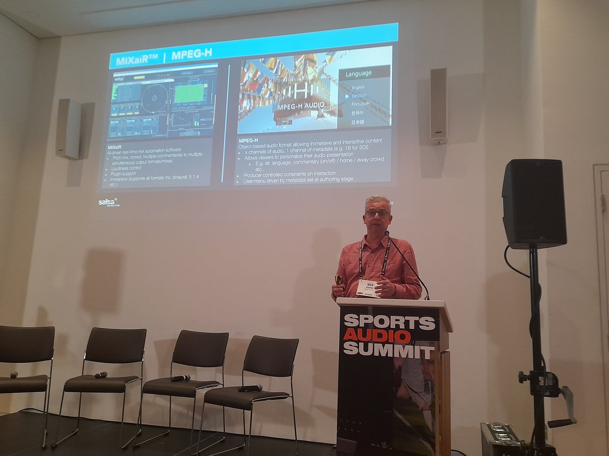 SVGEurope's tweet photo. An update on Mixair from @salsa_sound #SportsAudioSummit https://t.co/sN0MhypwfS