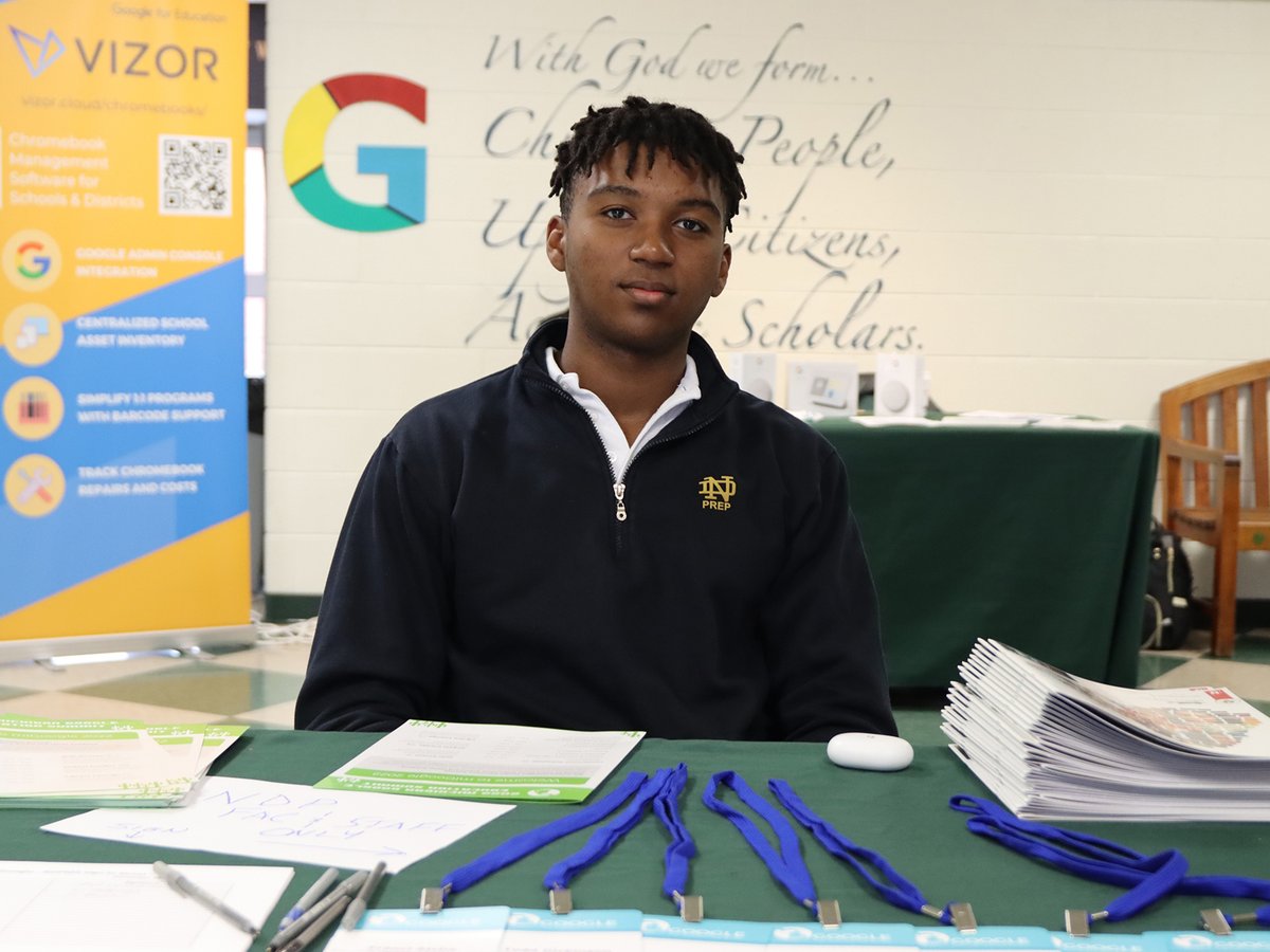 NDPMA's tweet photo. NOTRE DAME PREP HITS A HOME RUN WITH GOOGLE CONFAB: Last month's @michGoogle conference, which was the first held after a two-year COVID hiatus, also highlighted the "positive culture and climate of NDPMA," according to organizers: https://t.co/irdiEVFels #miched #migoogle https://t.co/P5XJILnjEW