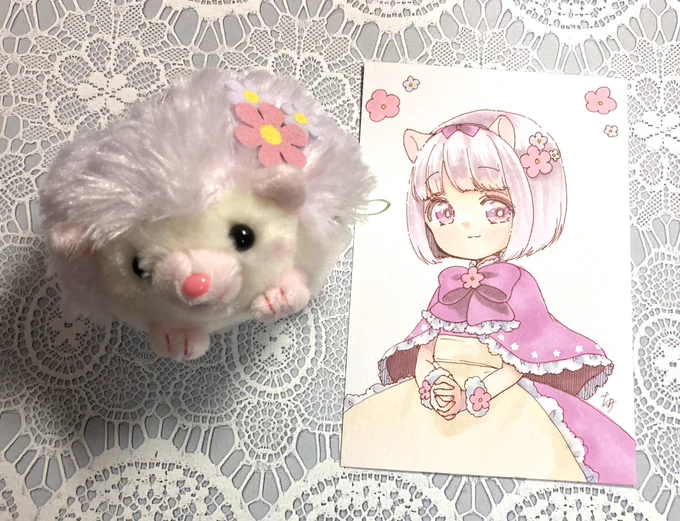 ドローイング①『ハリネズミのハリン』私のぬいぐるみシリーズ #Fancydreamy展II 