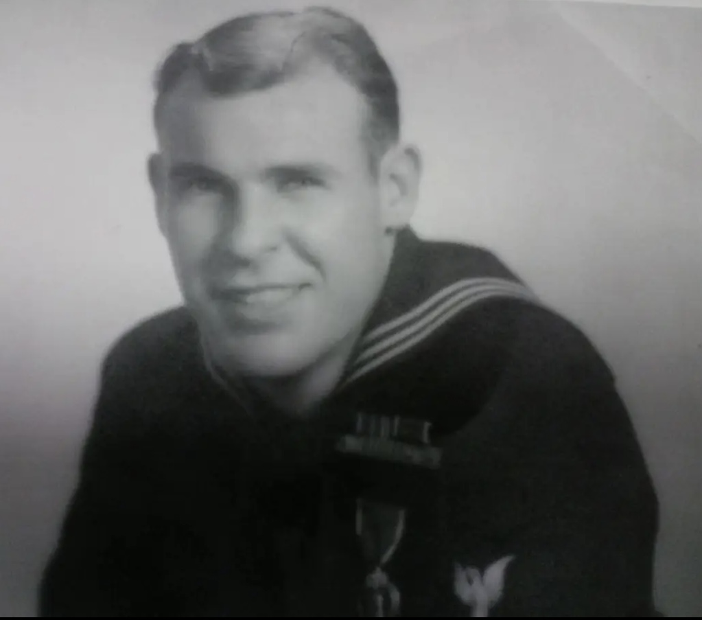 CalifNewsworthy's tweet photo. So every year on #pearlharborday 
I would call or see my Grandfather James Ray Ball.  He was a Pearl Harbor Survivor aboard the USS Nevada on Dec. 7 1941. He was a WWII and Korean War Vet and a Purple Heart recipient.  He has been gone since 2007.  💜💟❤️‍🔥❤️‍🩹💔#WeShallNeverForget https://t.co/QfLE5wThh9