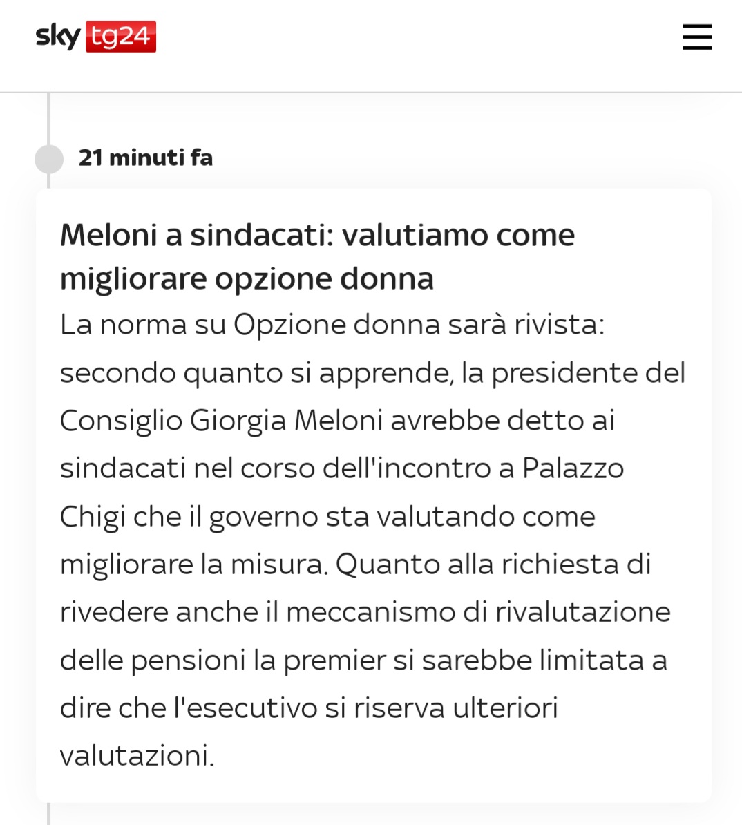 Paolaviscovich's tweet photo. Finito incontro governo sindacati. @UGLConf dichiara: "migliorare accesso opzione donna". Non è da migliorare, ma  rimetterla com'era prima di questa ingiustizia! 
#opzionedonnanonsitocca 
@GiorgiaMeloni
@ClaudioDurigon 
@w_rizzetto 
@CalderoneMarina 
@MinLavoro 
@MEF_GOV https://t.co/3u7MMzIa0C