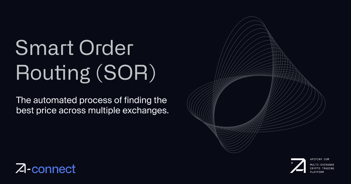 ApifinyCrypto's tweet photo. Looking for solutions to ensure optimal execution for every crypto trade without slippage? With Apifiny’s automated #SmartOrderRouting, you can find the best price across 20+ exchanges globally.

Learn more: https://t.co/cGCnAxaN0X https://t.co/ZzpbnDURzI
