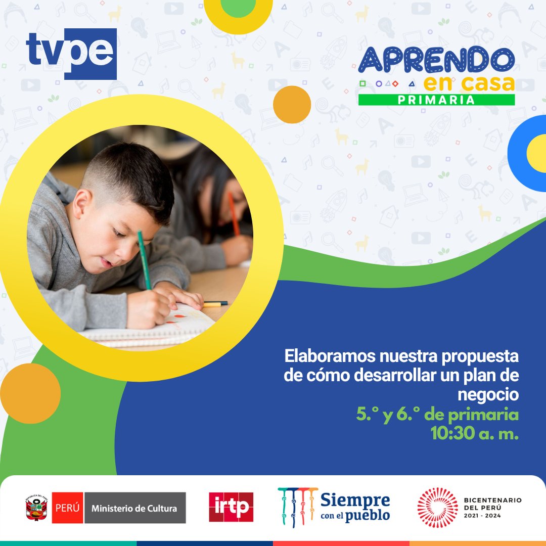 tvperupe's tweet photo. Es el turno de las clases para las alumnas y los alumnos de primaria en #AprendoEnCasa. Estos son los temas de las clases de hoy. ⬇
#LaSeñalQueNosUne https://t.co/jPJABYRPup