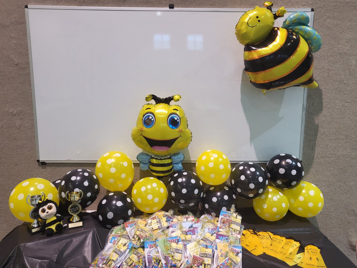 EriCruzLISD's tweet photo. 🐝The stage is set for our Annual @JimPlain Spelling Bee! Our judges are ready and our special guest @Christine_LTX is here to pronounce the words! Can you spell A-W-E-S-O-M-E?!  #JPEpride #1LISD https://t.co/DiXiXZVHNt