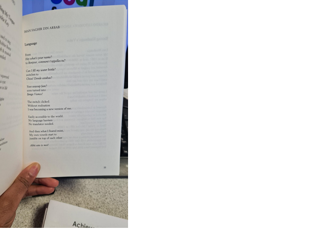 BVGALanguages's tweet photo. We are very proud of Iman, one of last year’s 11 who has had her work published in an anthology of poems! Travail excellent Iman! #confidentcommunicators https://t.co/c28LkkaeU4