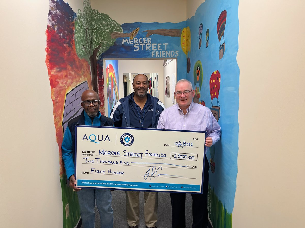 Thank you <a href="/MyAquaAmerica/">Aqua</a> for stopping by the Food Bank yesterday! Your continued support will help us reach more Mercer County residents hard hit by hunger 🤝