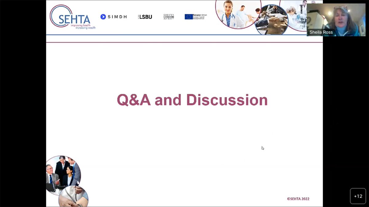 SEHTA_UK's tweet photo. Yesterday @SEHTA_UK delivered its 8th webinar session to Cohort 4 of @LSBU @SBILondon #SimDH #mentoring program on #investor readiness with Nick Rodgers.
#innovation #learning #health #businessupport #innovators #medtech #lifesciences #healthtech #smes #digitalhealth #Funding https://t.co/MzHpOY5fkH