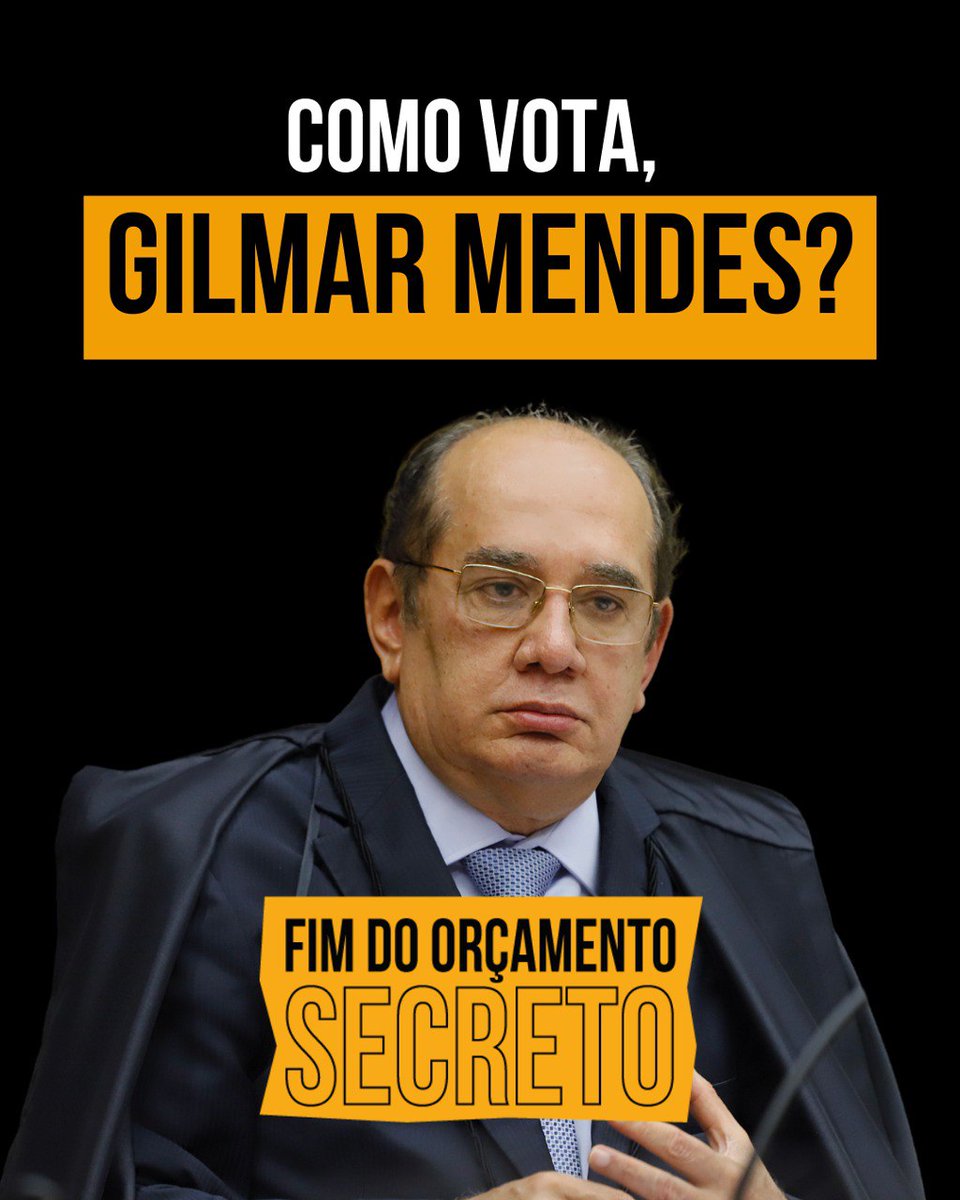 Ministro <a href="/gilmarmendes/">Gilmar Mendes</a>, ficamos sabendo que o senhor quer postergar a decisão! vote pela transparência! 

Orçamento secreto NÃO

RT para reforçar o pedido ao Ministro Gilmar!