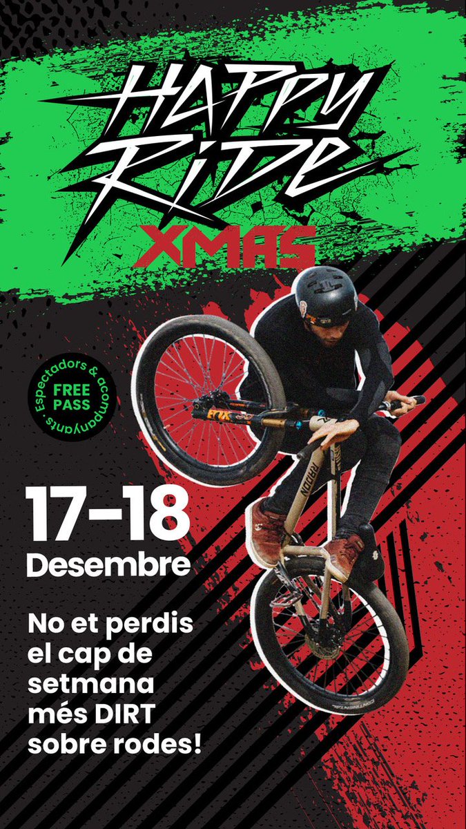 LaPomaBikePark's tweet photo. Passa't per la Poma a gaudir de l'espectacle del DIRT JUMP ! 

17/ 18 de desembre, dos dies de 10 a 22h per gaudir del món de la Bici. https://t.co/oWB0AlOHV5