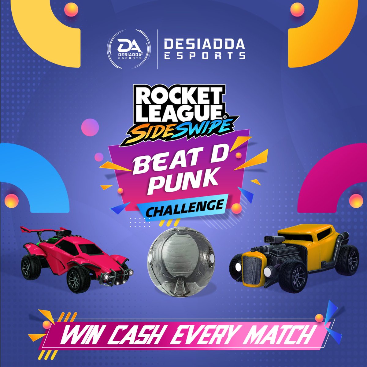 DesiAddaEs's tweet photo. Do you have it in you what it takes to beat our Rocket League slide swipe champion if yes then join us on DesiAdda Youtube channel on Friday 5:00 PM and win instant cash prizes.
.
.

#rocketleague #slide #swipe #championship #YouTube #Desiadda #DAAPL #prizepool  #champion #win https://t.co/nY1qToEpIb