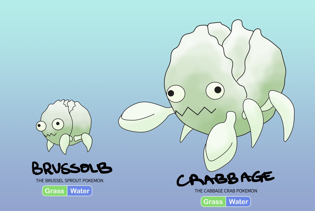 snuffless__'s tweet photo. Needed more food Pokemon so I made my own https://t.co/kBIgUuGnrI