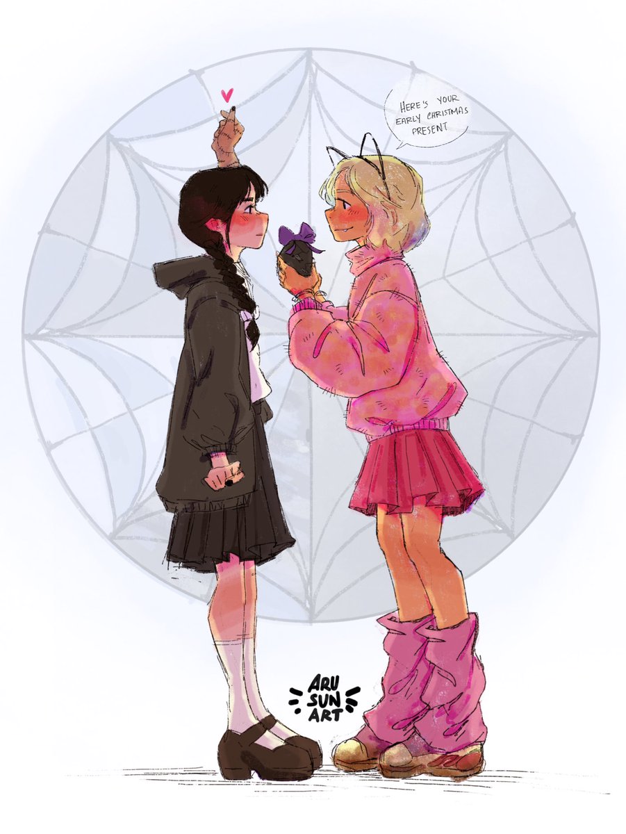 arusunart's tweet photo. The cutest duo 💕🦇
#wenclair #wenclairau #wednesdayadams https://t.co/4wIREohQQJ