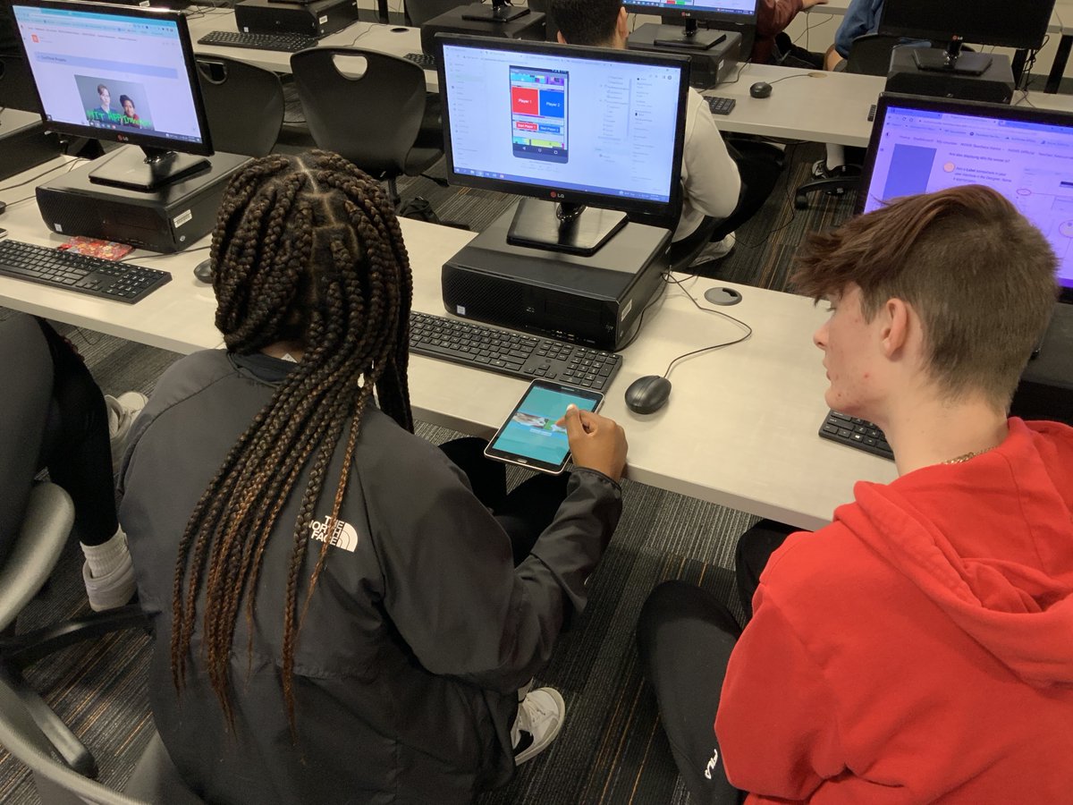 NOCSEagles's tweet photo. Did you know we have a Creative Coding class at NOHS? Today the students used MIT App inventor to code a video game! The students had to program the visual aspects, functions and notifications that are included in a typical game. They then had to test their game for accuracy. https://t.co/sQ035F1qdb