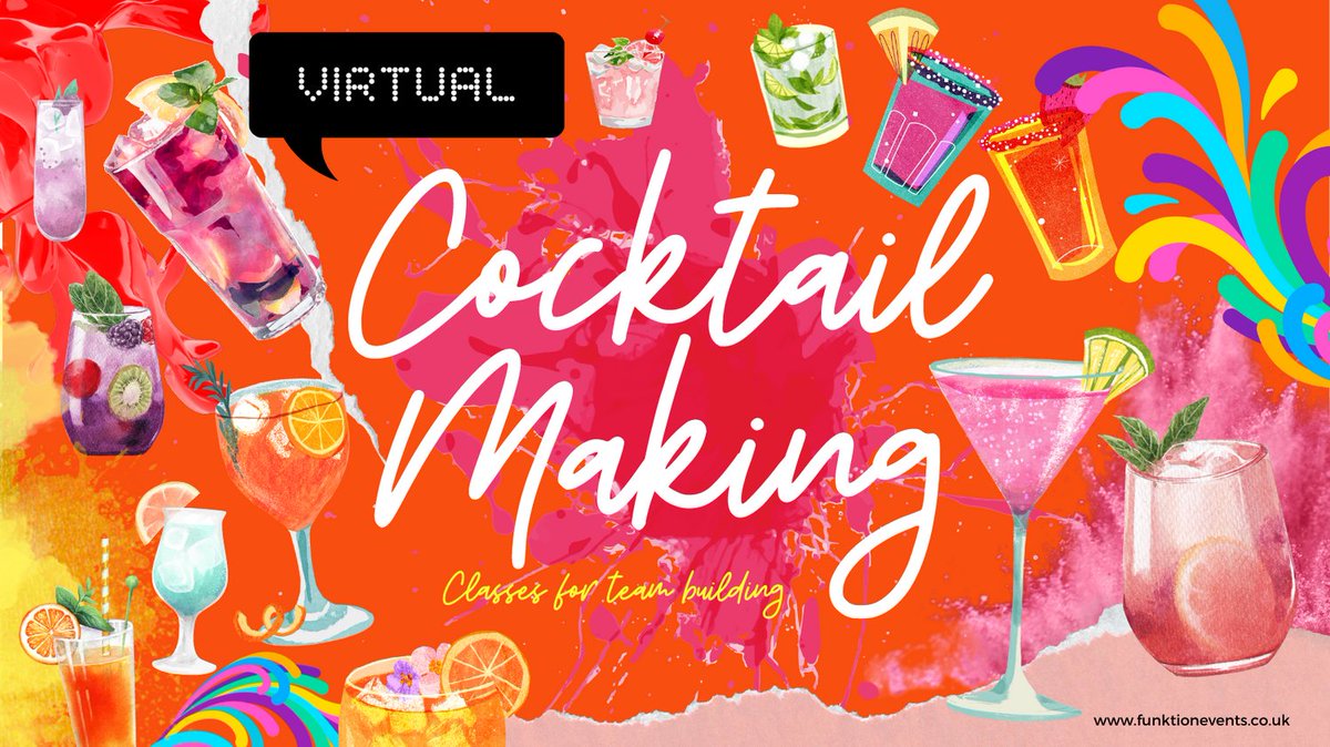 Learn how to craft your favourite drinks from the comfort of your own home with an unforgettable virtual cocktail making class! 🍸 - funktionevents.co.uk/virtual-cockta…