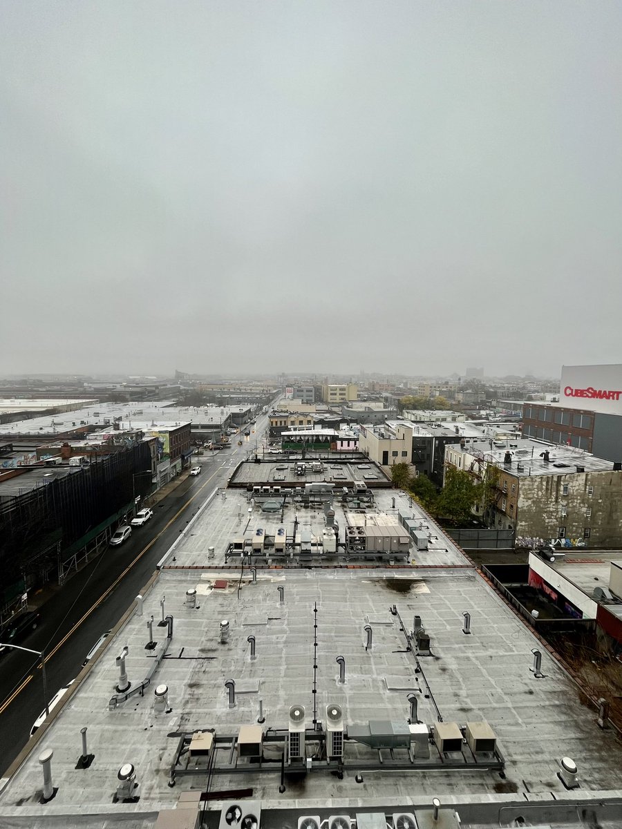 Foggy in Bushwick today.