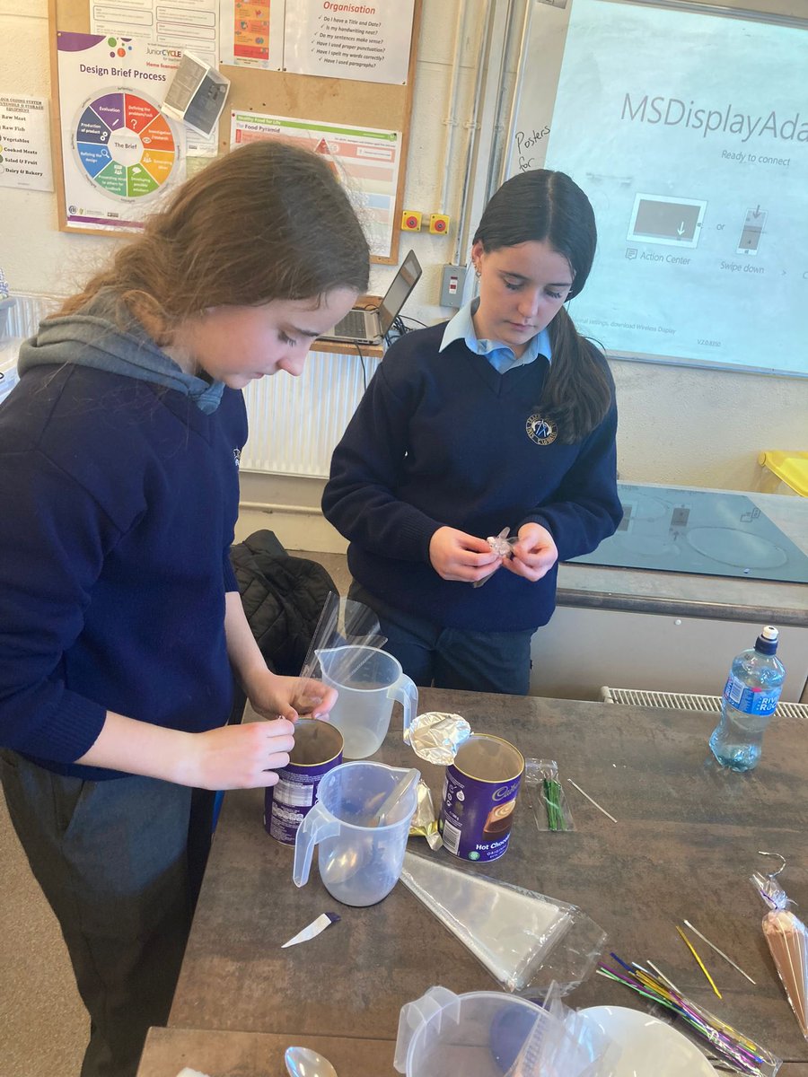EnnistymonVS's tweet photo. Working Wednesday’s: Ms.Connellan’s first year business class were very busy in the kitchen today preparing their goods for next weeks Christmas market at school.#enterprise #minicompany #ChristmasMarket https://t.co/57WBi85wpl