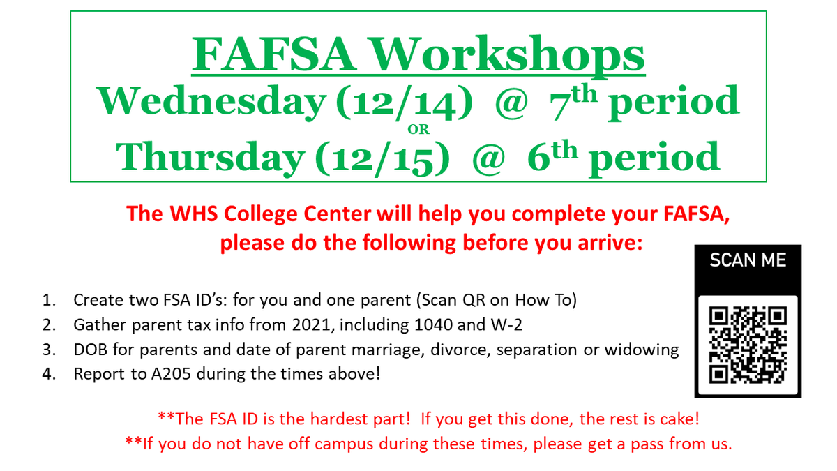 Westside High School College Center tweet media