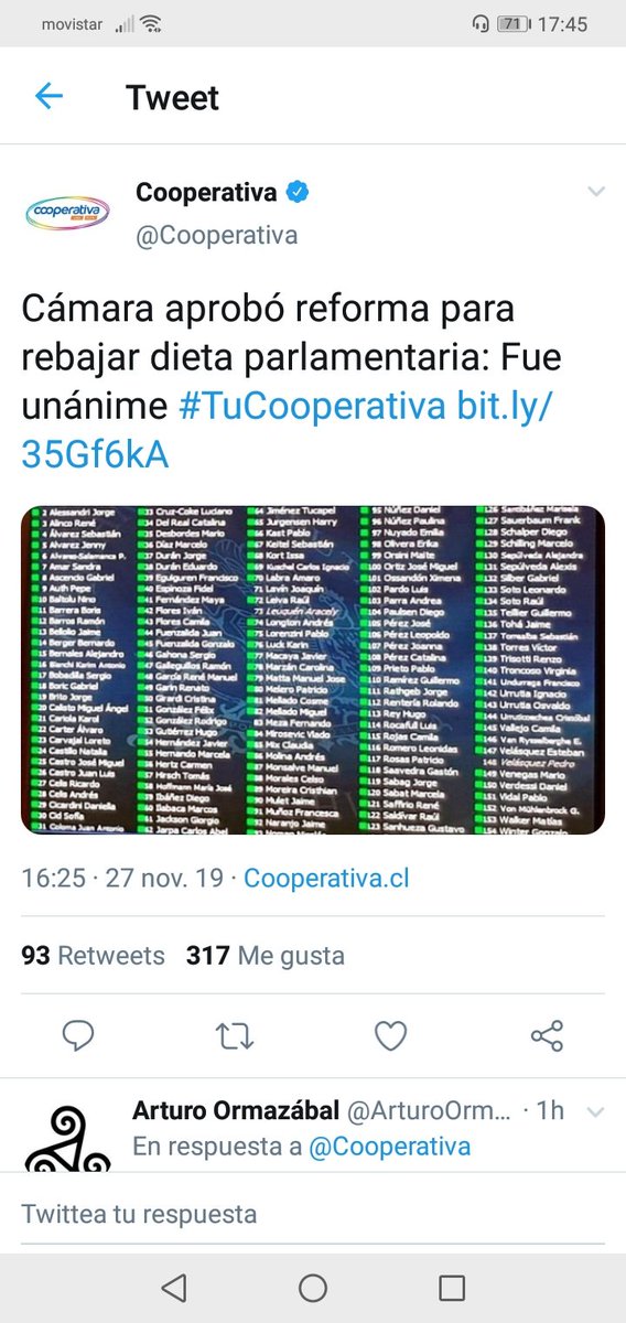 BValeria13's tweet photo. @camila_vallejo Dejaré esto por acá... como siempre contemos la historia completa, no a medias y como te conviene.
Votación Dieta y Votación Asignaciones, ustedes saquen conclusiones. https://t.co/7e9WC2widM