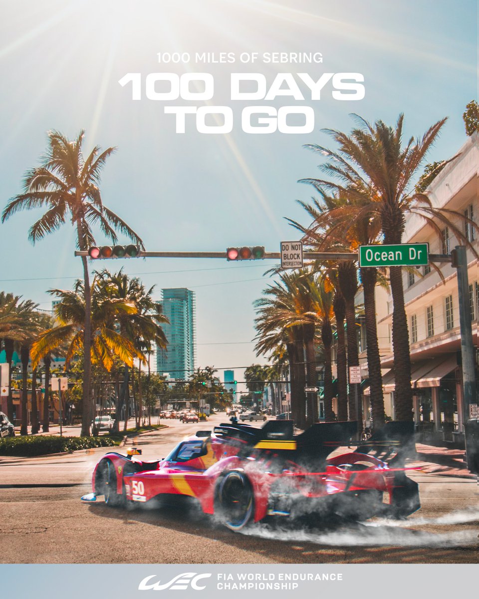 FIAWEC's tweet photo. The hype is intensifying.

100 days to go before the 2023 FIA World Endurance Championship season opener in Sebring on March 17. Ferrari, Porsche, Peugeot, Toyota, Cadillac…it’s coming.

#WEC #1000MSebring @FerrariHypercar https://t.co/SV0HIRLTeK