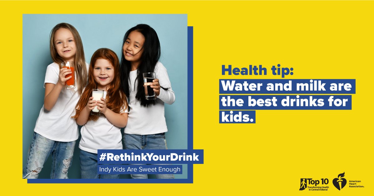 Top10by2025's tweet photo. Indy Kids Are Sweet Enough. Sign the pledge to make healthier drink choices. #ReThinkYourDrinkIndy
https://t.co/zxsbuh79Zi https://t.co/d5b2QmaNUx